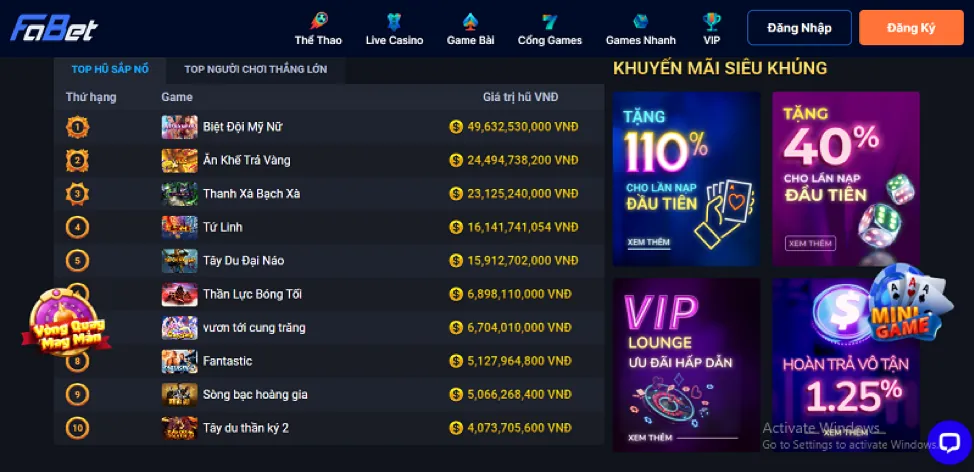 Ưu đãi chào mừng Cwin99